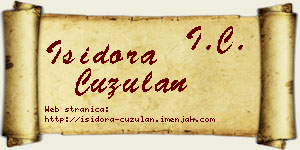 Isidora Ćuzulan vizit kartica